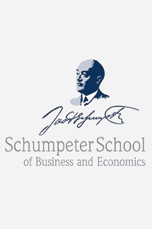 Stilisierte Ansicht von Joseph Schumpeter